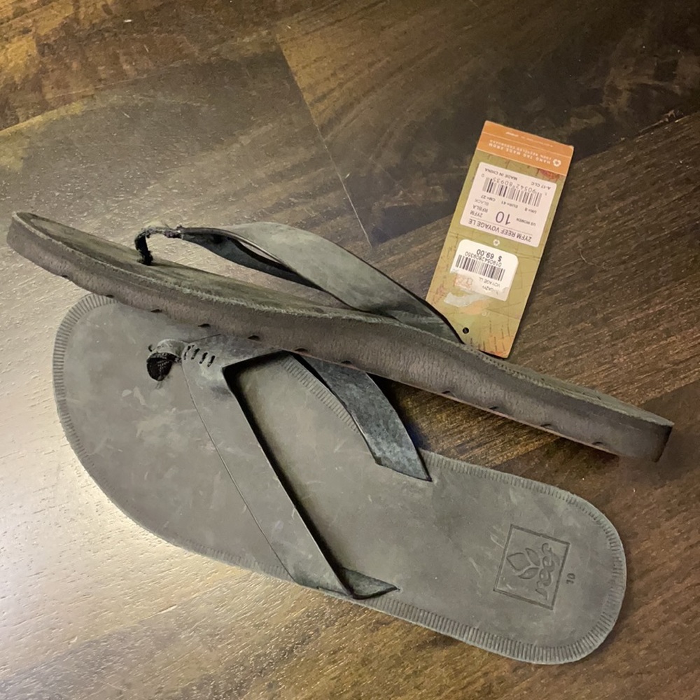 Reef Voyage LE leather flip flops - Picture 3 of 7